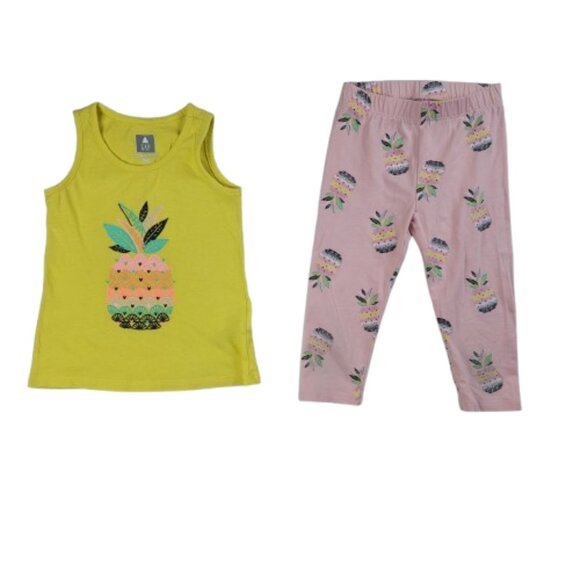 Gap 2 Piece Set Sleeveless T-Shirt & Leggings Size 4 Girls - Picture 1 of 16